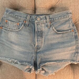 Levi's Light Blue Denim Jean Shorts